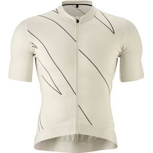 Heren - Fiets Trui - Lichtgrijs - Polyester/Elastaan - Korte Mouwen