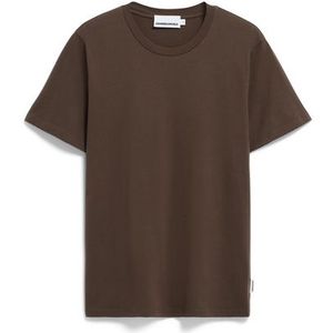 ARMEDANGELS - JAAMES - Shirt - Chocoladebruin - Kwartmouw - Ronde Hals