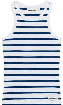 ARMEDANGELS - Top - Donkerblauw/Wit - Jersey - GOTS Gecertificeerd