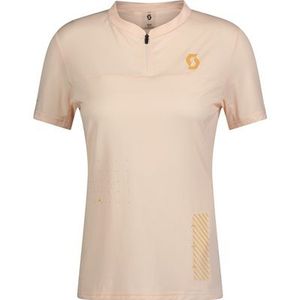 Scott - Women's Tee Trail Vertic Zip - Fietsshirt - Beige - 100% Polyester