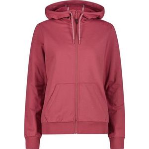 CMP - Dames Hoodie - Stretch Katoen - Met Rits en Verstelbare Trekkoordcapuchon