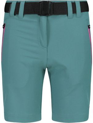 CMP - Girl's Bermuda with Belt - Short - Turkoois - Stretch - 89% Polyester, 11% Elastaan
