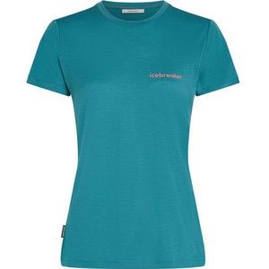 Icebreaker - Merino 150 Tech Lite S/S Teeib Wordmark - Merinoshirt - Turkoois