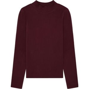 KnowledgeCotton Apparel Dames Rib High Neck Longsleeve