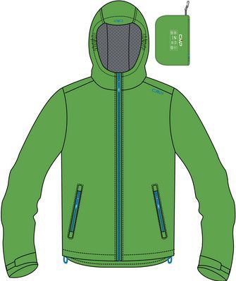 CMP - Waterdichte Hoodie - Kinderen - Lichtgewicht - Capuchon - Volledig Getapete Naden