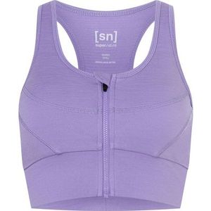 super.natural - W Motion Zip Top - Sport BH - Zwart - Wool Super.Stretch