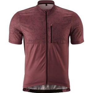 Sportshirt - Roodbruin - Polyester/Elastaan - Korte Mouwen