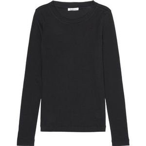 KnowledgeCotton Apparel Dames Rib Scoop Neck Longsleeve