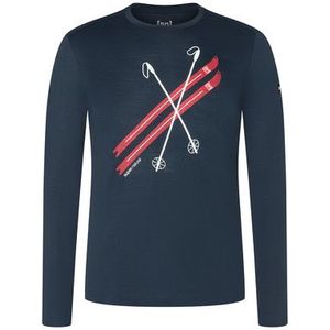 Super.natural - Kryssede Ski - T-shirt Met Lange Mouwen - Merinowol