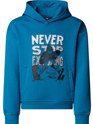 The North Face - Oversized Hoodie - Dusk Blue - Voor Jongens
