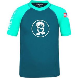 Trollkids - Kvalvika - T-shirt - Groen - Korte Mouwen - UV-bescherming 50+