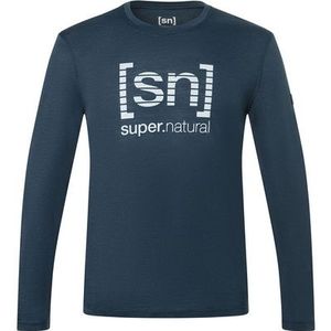 Super.natural - M GRID LOGO LS - Longsleeve T-shirt - Merinowol