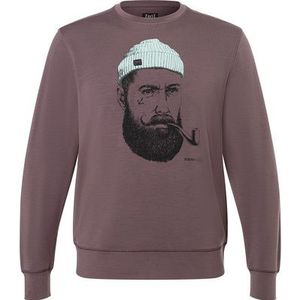 super.natural - Sailor Crew - Merinoshirt - Purper - 67% Polyester 30% Wol 3% Elasthan