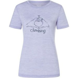 super.natural - I LOVE CLIMBING TEE - T-shirt - Zwart - Merino-Mix