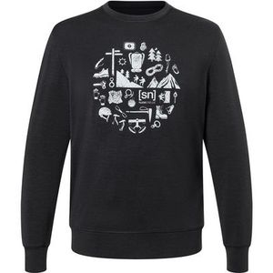 super.natural - Well Equipped Crew - Merinoshirt - Zwart