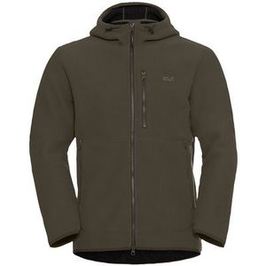 Jack Wolfskin - LAKE RIDGE HOODED JKT - Fleecejack - Obsidiaanmos - Met Capuchon