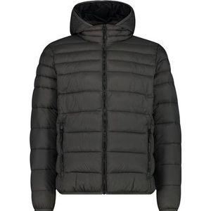CMP - Jacket Fix Hood - Synthetisch Jack - Grijs/Zwart - Isolerend - DWR-geïmpregneerd