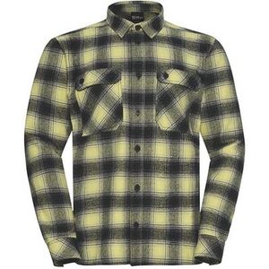 Jack Wolfskin - Baja Flannel Shirt - Flanellen Overhemd - Heren - Check Lemon Ice