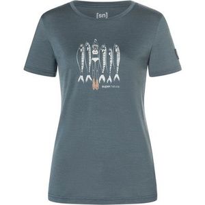 Super.natural - Copper Sardine Bio T-shirt - Koper - Merinowol