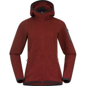 Trui Bergans Women Kamphaug Knitted Hoodie Chianti Red