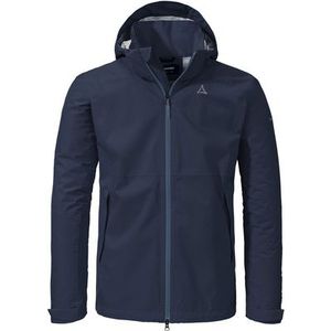 Schöffel - Easy XT - Regenjas - Blauw - Waterdicht, Capuchon, Stretch, Winddicht, 100% Polyester