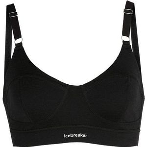 Icebreaker - W Merino Queens Clasp Bra - Zwart - Wol