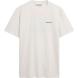 ARMEDANGELS - Shirt - Beige - Ronde Hals - Halve Mouw - Losse Pasvorm