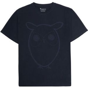 KnowledgeCotton Apparel Heren Big Owl Front Print T-shirt