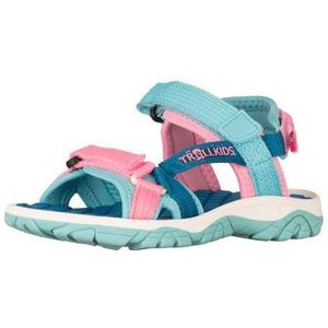 Sandalen - Harbor Blue/Aqua Haze/Peony Rose - Klittenbandsluiting - Laag
