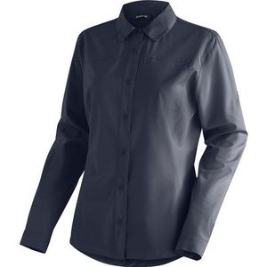 Dames - Blouse - Donkerblauw - Polyester Gerecycled - Lange Mouwen