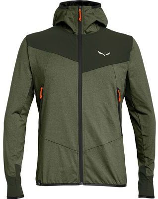 Salewa - Agner Hybrid Polarlite - Fleecevest - Olijfgroen - Capuchon, Stretch