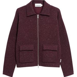 ARMEDANGELS - Gebreid Vest - Bordeaux - Katoen - Lange Mouw