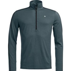 Ortovox - 185 RockNWool Zip Neck - Merino-ondergoed - Blauw