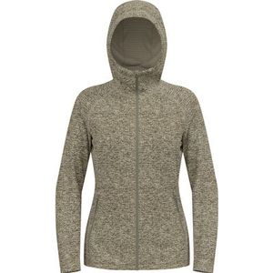 Odlo - Tencia Mid Layer Hoody Fleecevest - Beige - 93% Polyester, 7% Elastaan