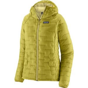 Patagonia - Women's Micro Puff Hoody - Synthetisch Jack - Olijfgroen/Geel - Capuchon - Isolerend
