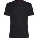 Icebreaker - Merino 125 ZoneKnit S/S Crewe - Ondergoed - Zwart - 60% Lyocell, 40% Wol