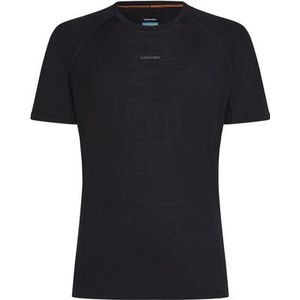 Icebreaker - Merino 125 ZoneKnit S/S Crewe - Ondergoed - Zwart - 60% Lyocell, 40% Wol