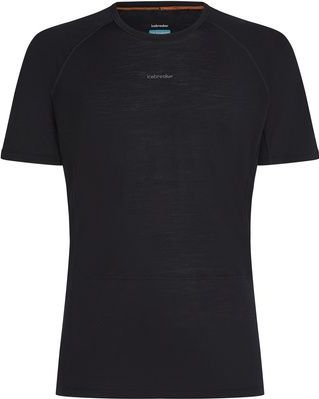 Icebreaker - Merino 125 ZoneKnit S/S Crewe - Ondergoed - Zwart - 60% Lyocell, 40% Wol