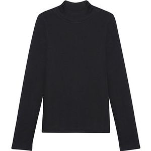 KnowledgeCotton Apparel Dames Rib High Neck Longsleeve