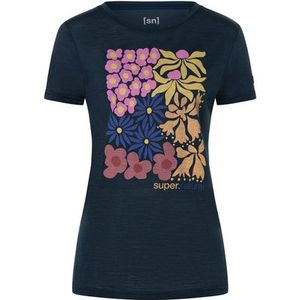 super.natural - MAT IS TEE - T-shirt - Abstracte Bloemenprint - Advanced Wool