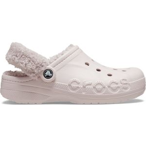 Crocs Baya Lined Fuzz-Strap Klompen Unisex Barely Pink 43