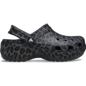 Crocs Classic Platform Animal Klompen Damen Black Sand 42