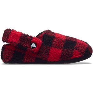 Crocs Classic Buffalo Check Cozzzy Slipper Pantoffels Kinder Varsity Red / Black 34