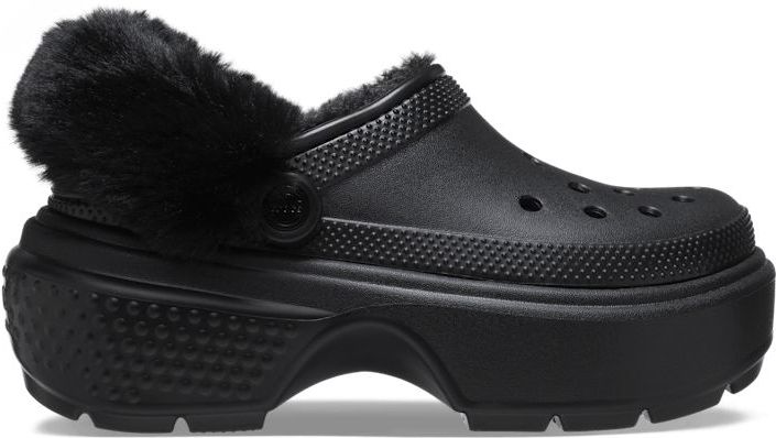 Crocs - Stomp Lined - Klompen - Black - Croslite - Hakhoogte 5,6 cm