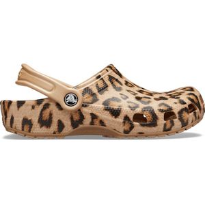 Crocs Classic Printed Klompen Unisex Leopard / Gold 42