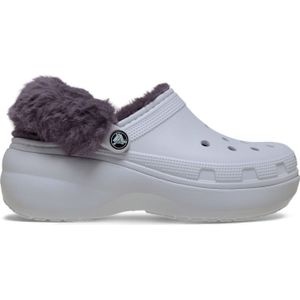 Crocs Classic Platform Fuzz Lined Klompen Damen Frosted Grape 41