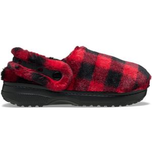 Crocs Classic Unfurgettable Buffalo Check Klompen Unisex Black / Red 43