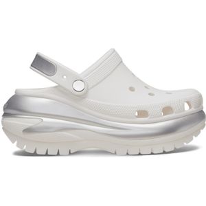 Crocs Mega Crush Metallic Klompen Unisex White / Silver 36