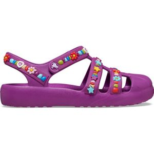 Crocs Classic Beaded Fisherman Sandalen Kinder Grapeberry 33