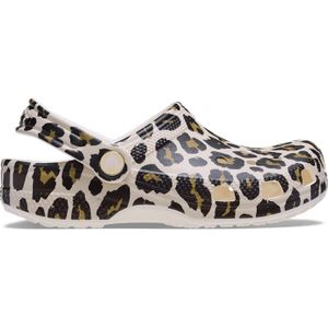 Crocs Toddler Classic Leopard Klompen Kinder Chalk 19